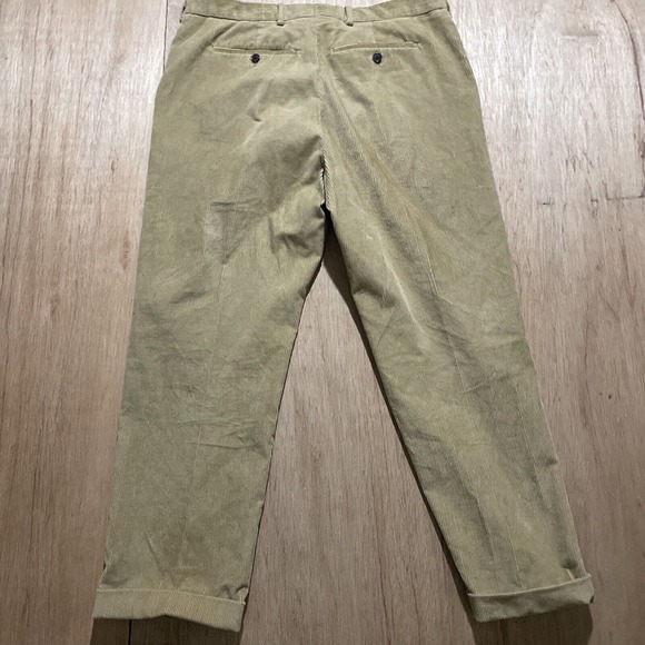 Mens Lands End Brown Corduroy Pants Size 36 Straight Leg Pocket Traditional Fit - Picture 4 of 6